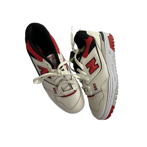 New Balance 550 Sneakers in Sea Salt True Red - Picture 1 of 7